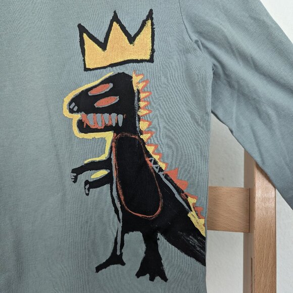 Jean-Michel Basquiat Dinosaur Crown Boys Long-sleeve T-Shirt - Picture 2 of 6